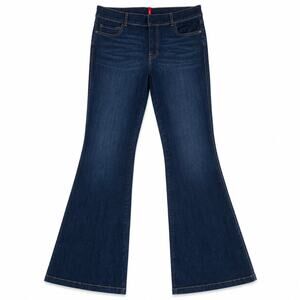 SPANX Flare Jeans Women's XL 20327R Dark Wash Pull On Shaping Stretch Denim